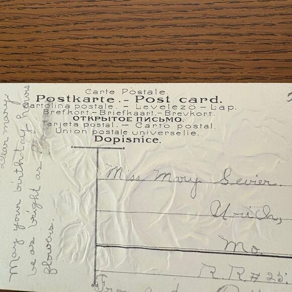 Antique Postcards Flowers Floral Lot of 4 Early 1900s Gilt Embossed Rose - Picture 15 of 16